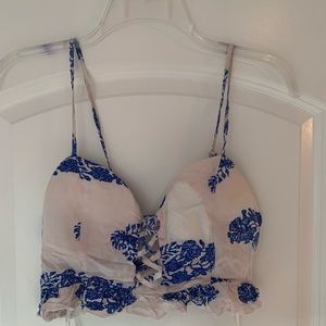 Matching set white and blue with tiedye light pink